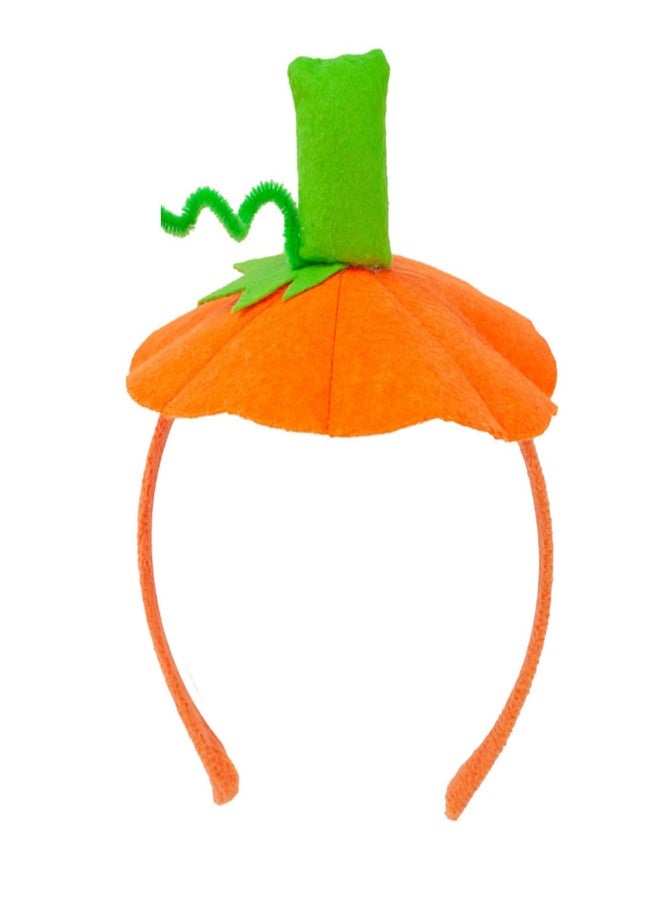 Dancepanda Halloween Pumpkin Headband Pumpkin Hat for Women Adult Kids -Pumpkin Headband hat Dress Up Headband (Root stem style) - Image 1